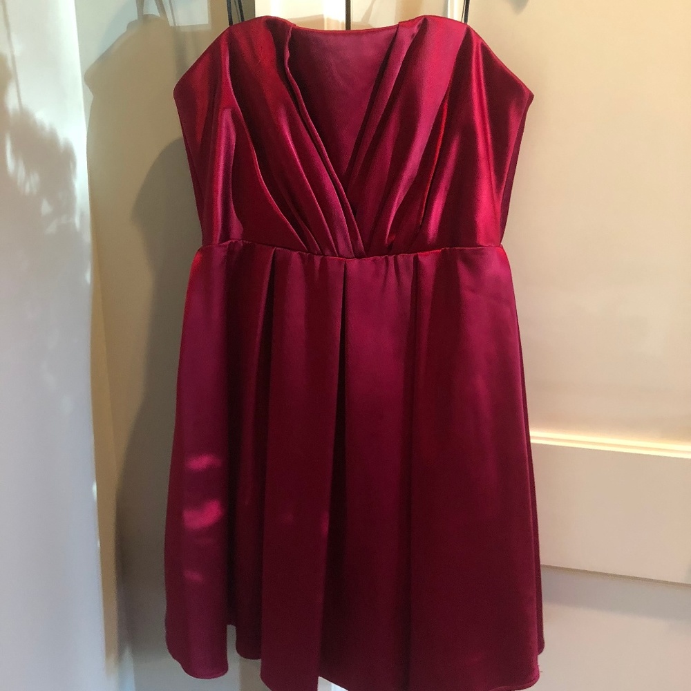 ABS Satin Strapless Cocktail dress